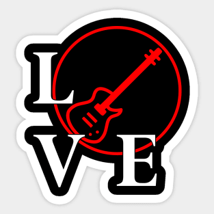 I love to play Bass for Bass player music lover Sticker